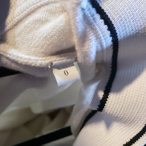 Sandro Alizia Sweater Ivory Sequin Edging Wool Cashmere V-Neck Collared Sz 0 - Picture 13 of 13